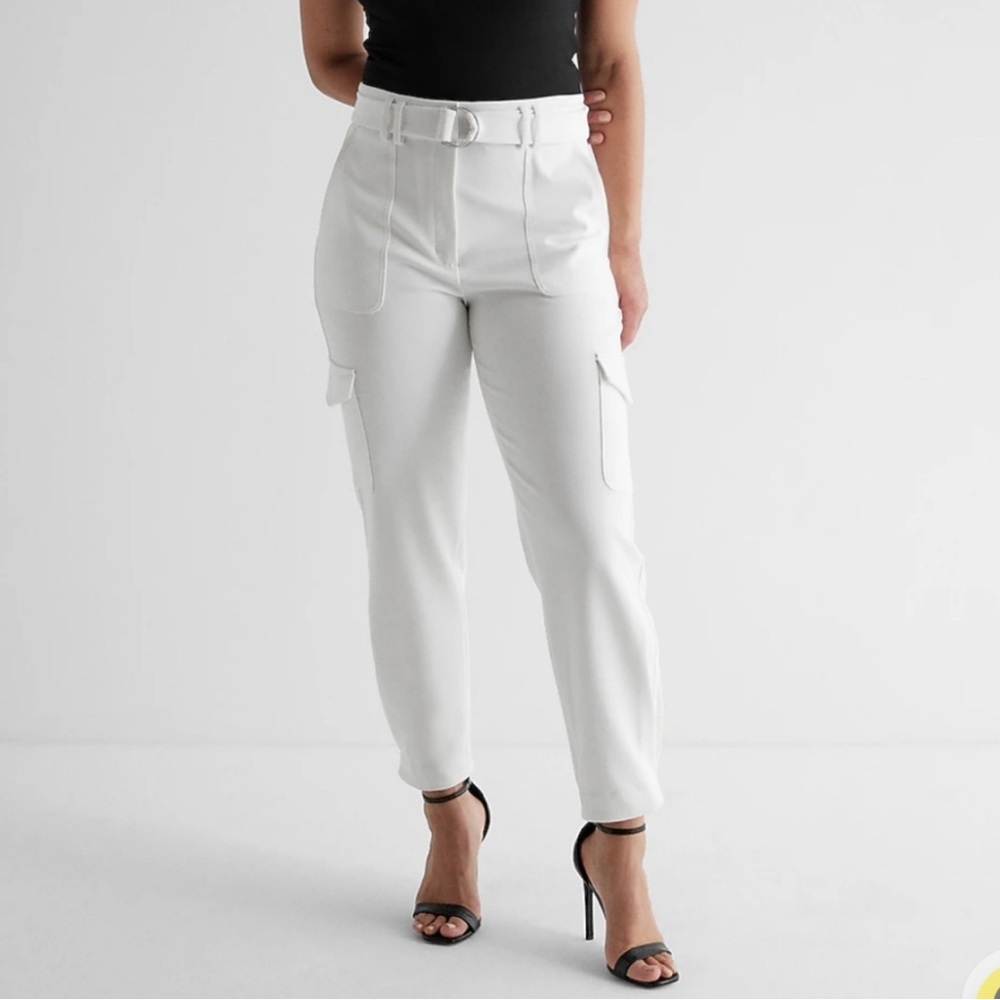 Express Super High Waisted Cargo Ankle Pant